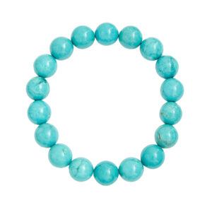 Howlith blau Armband 10mm (gefärbt)