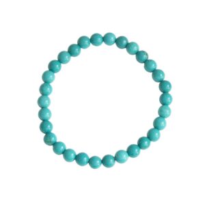 Howlith blau Armband 6mm (gefärbt)