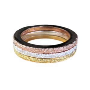 Silber Ring 1.5mm, Silber 925, vergoldet und rosé vergoldet