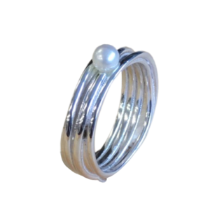Süsswasserperle Ring, Silber 925